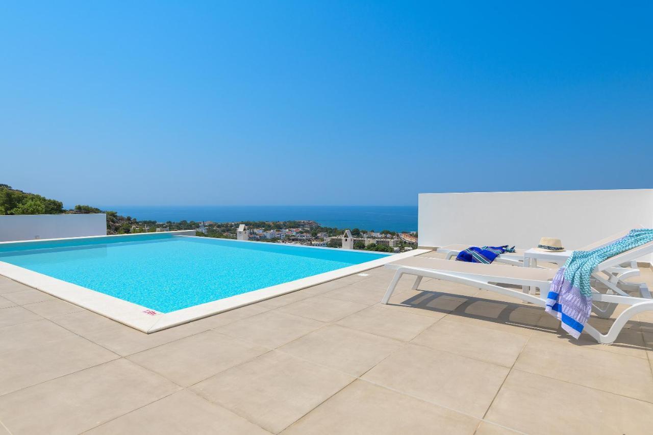 Villa Allegra with pool in Pefkos, Lindos area Pefki Exterior foto