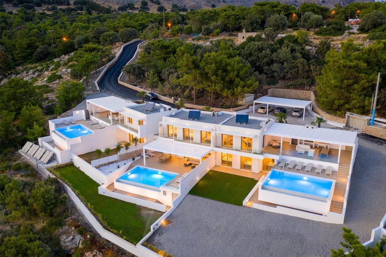 Villa Allegra with pool in Pefkos, Lindos area Pefki Exterior foto